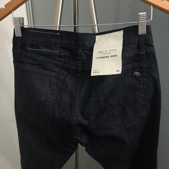 Rag & Bone Slim Fit Dark Indigo Authentic Stretch Jeans - Picture 10 of 10